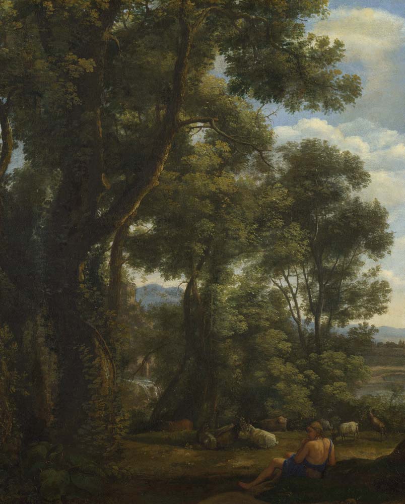 landscape with a goatherd by Claude, 12x8" (A4) Poster