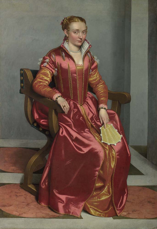Portrait of a lady by G.B. Moroni, 12x8" (A4) Poster
