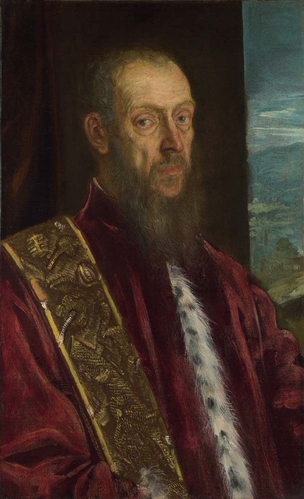 portrait of vincenzo morosini by J.Tintoretto, 12x8" (A4) Poster