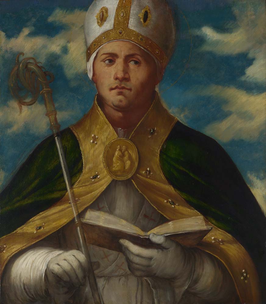 saint gaudioso by Girolamo Romanino, 12x8" (A4) Poster