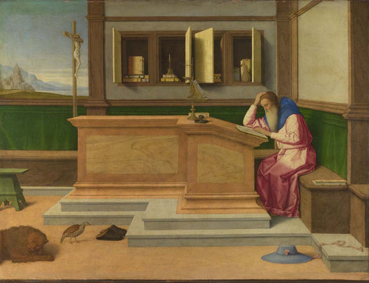 saint jerome in his study by V.Catena, 12x8" (A4) Poster