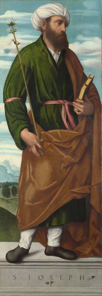 saint joseph by Moretto da Brescia, 12x8" (A4) Poster