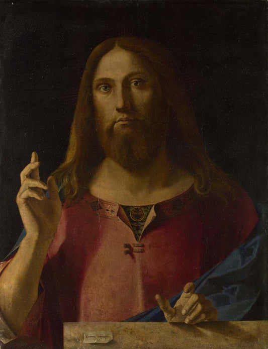 salvator mundi by B.Diana, ca.1510-20, 12x8" (A4) Poster