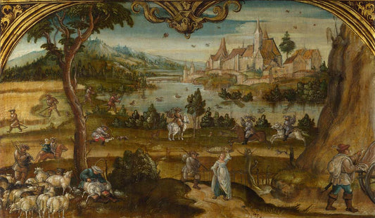 summer by Hans Wertinger, ca.1525, 12x8" (A4) Poster