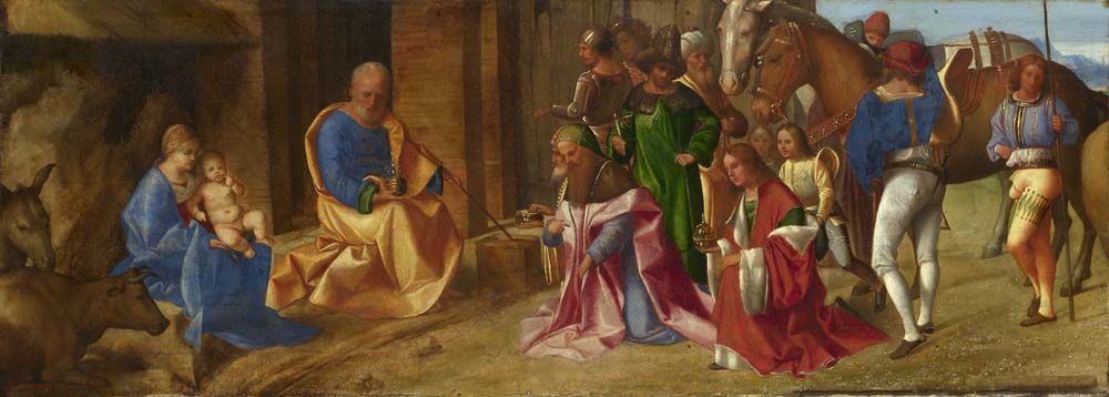 the adoration of kings by Giorgione,1506-7, 12x8" (A4) Poster