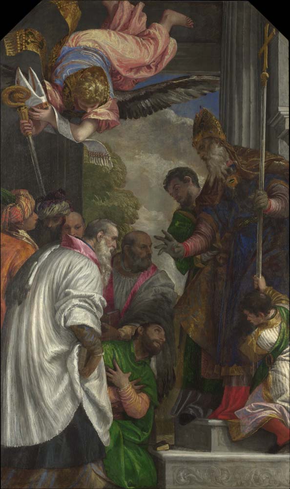 consecration of st nicholas by P.Veronese, 12x8" (A4) Poster