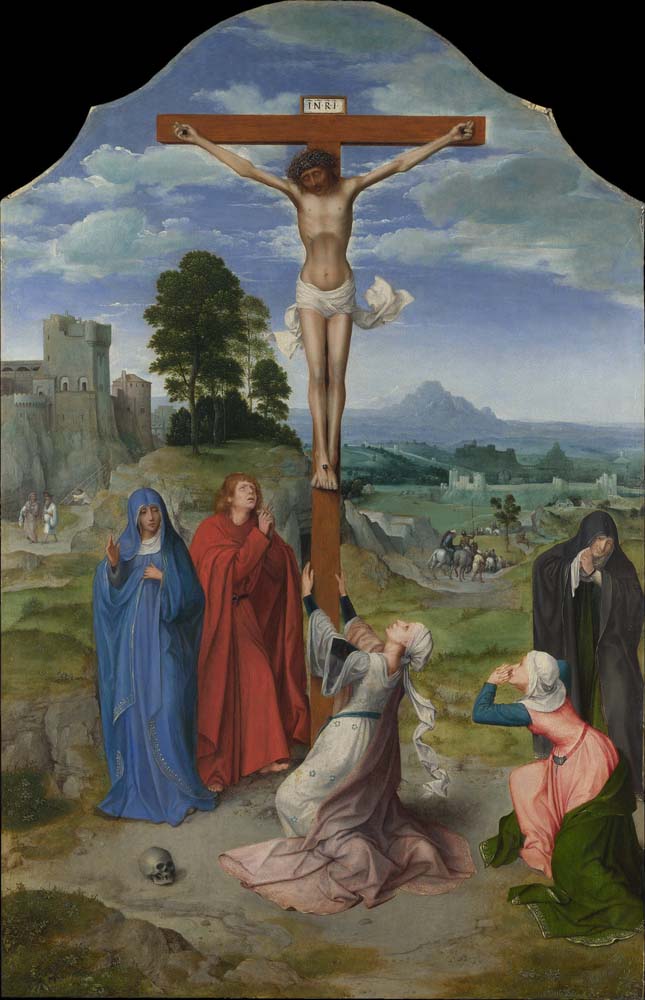 the crucifixion by Q. Massys, ca.1515, 12x8" (A4) Poster