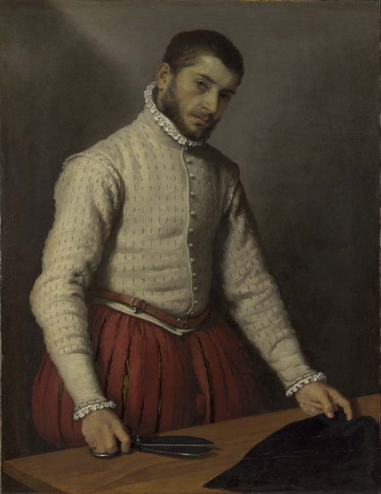 the tailor (il tagliapanni) by G.Battista Moroni, 12x8" (A4) Poster