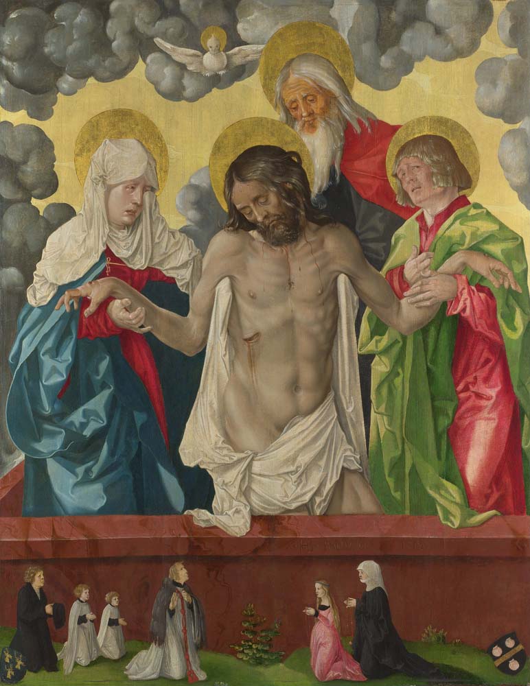 the trinity and mystic pieta by Hans B. Grien,1512, 12x8" (A4) Poster