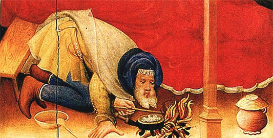 Nativity: detail, vintage artwork by Konrad von Soest, A3 (16x12") Poster Print