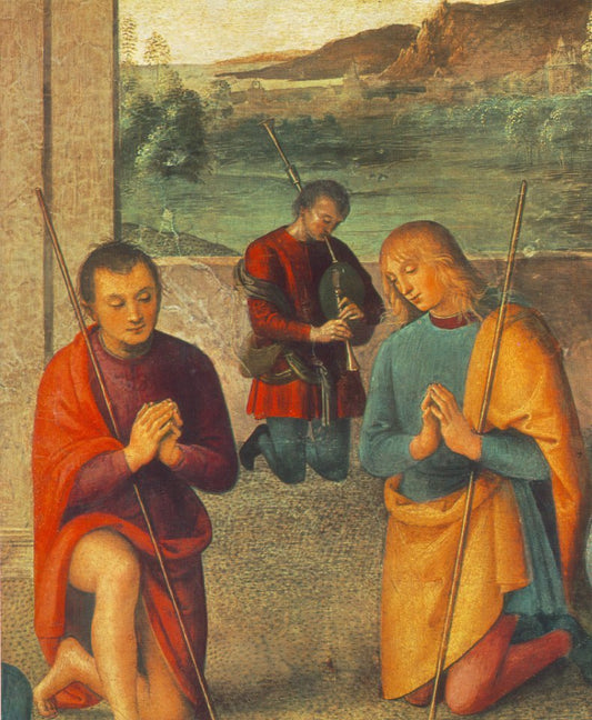 Nativity [detail], vintage artwork by Perugino, A3 (16x12") Poster Print