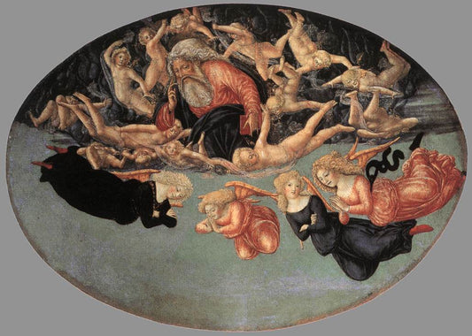 Nativity (Lunette: God the Father with Angels), vintage artwork by Francesco di Giorgio Martini, A3 (16x12") Poster Print