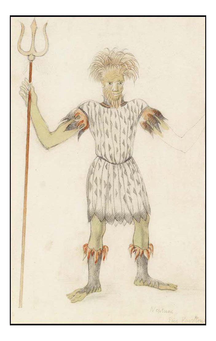 Neptune (1928) by Eric Ravilious, vintage art, A3 (16x12") Poster Print