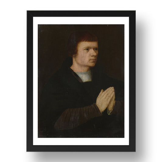 Netherlandish: A Young Man Praying, Poster in 17x13"(A3) Frame