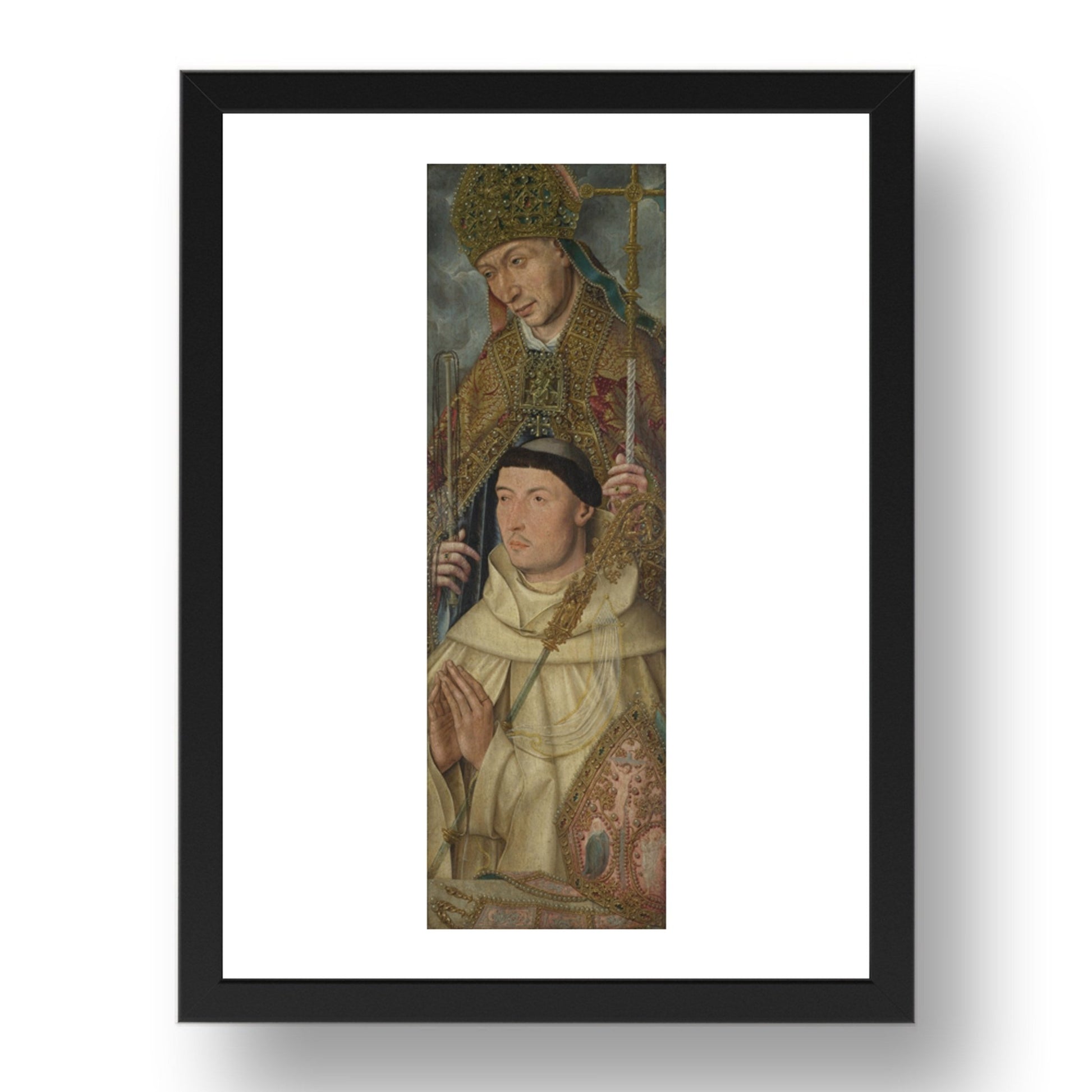 Netherlandish: Saint Ambrose with Ambrosius van Engelen (1), Poster in 17x13"(A3) Frame