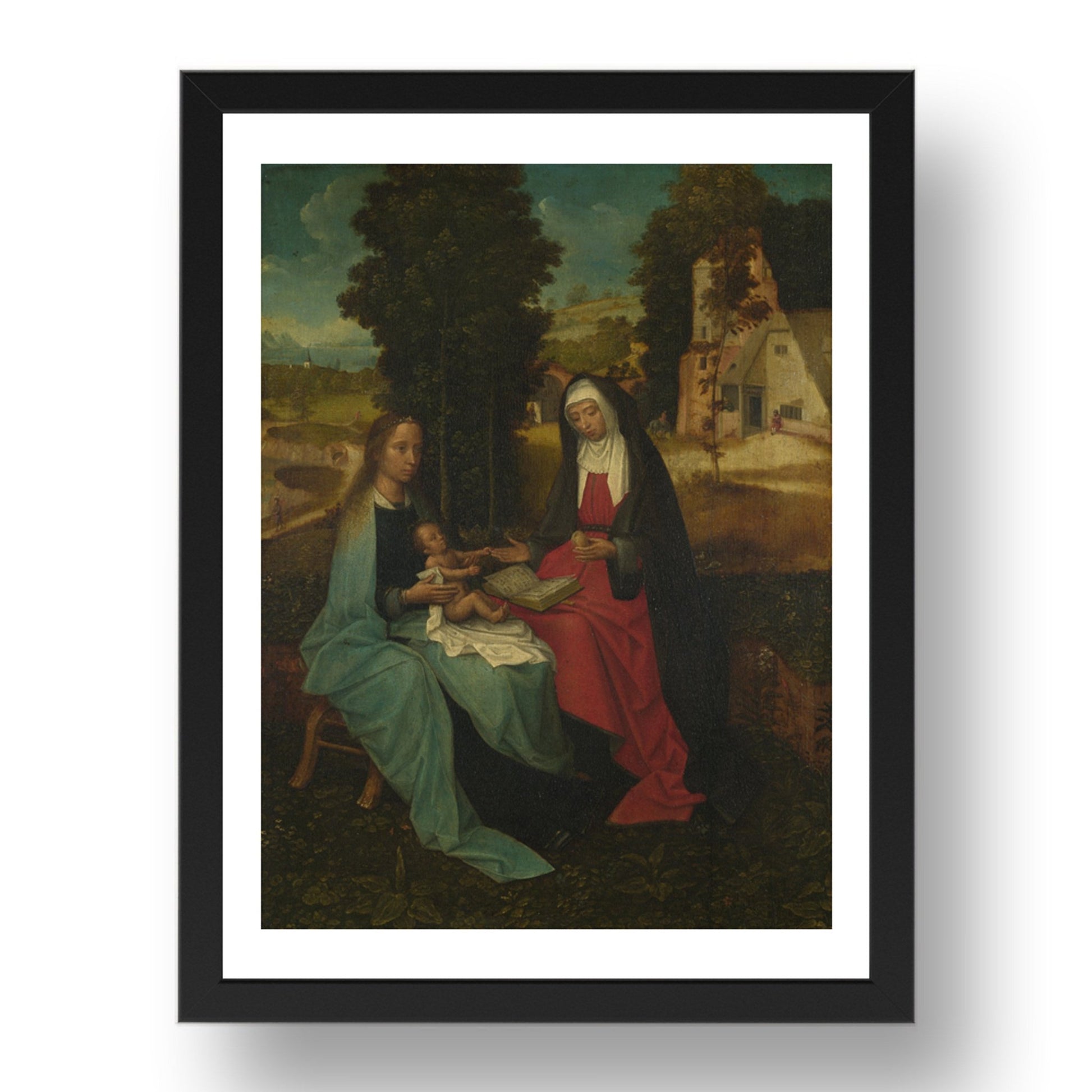 Netherlandish: The Virgin and Child with Saint Anne, Poster in 17x13"(A3) Frame