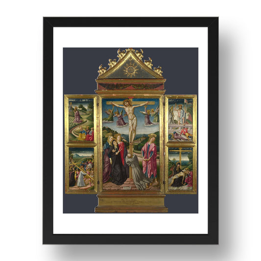 Niccolo di Liberatore: Christ on the Cross, and Other Scenes, Poster in 17x13"(A3) Frame