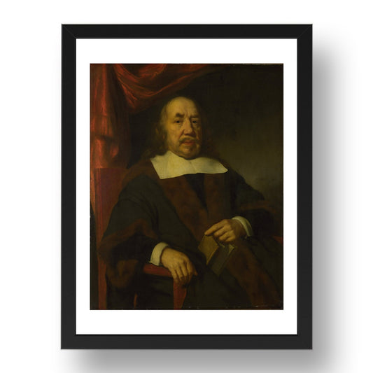 Nicolaes Maes: Portrait of an Elderly Man in a Black Robe, Poster in 17x13"(A3) Frame