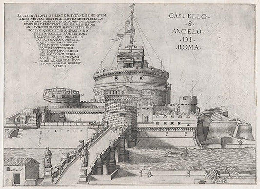 Nicolas Beatrizet )Speculum Romanae Magnificentiae Castell-16x12"(A3) Poster