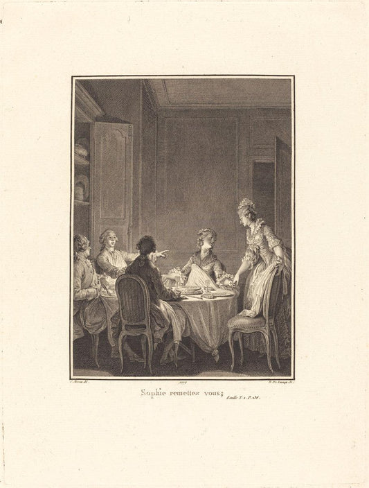 Nicolas Delaunay after Jean-Michel Moreau:Sophie remettez-vo,16x12"(A3) Poster