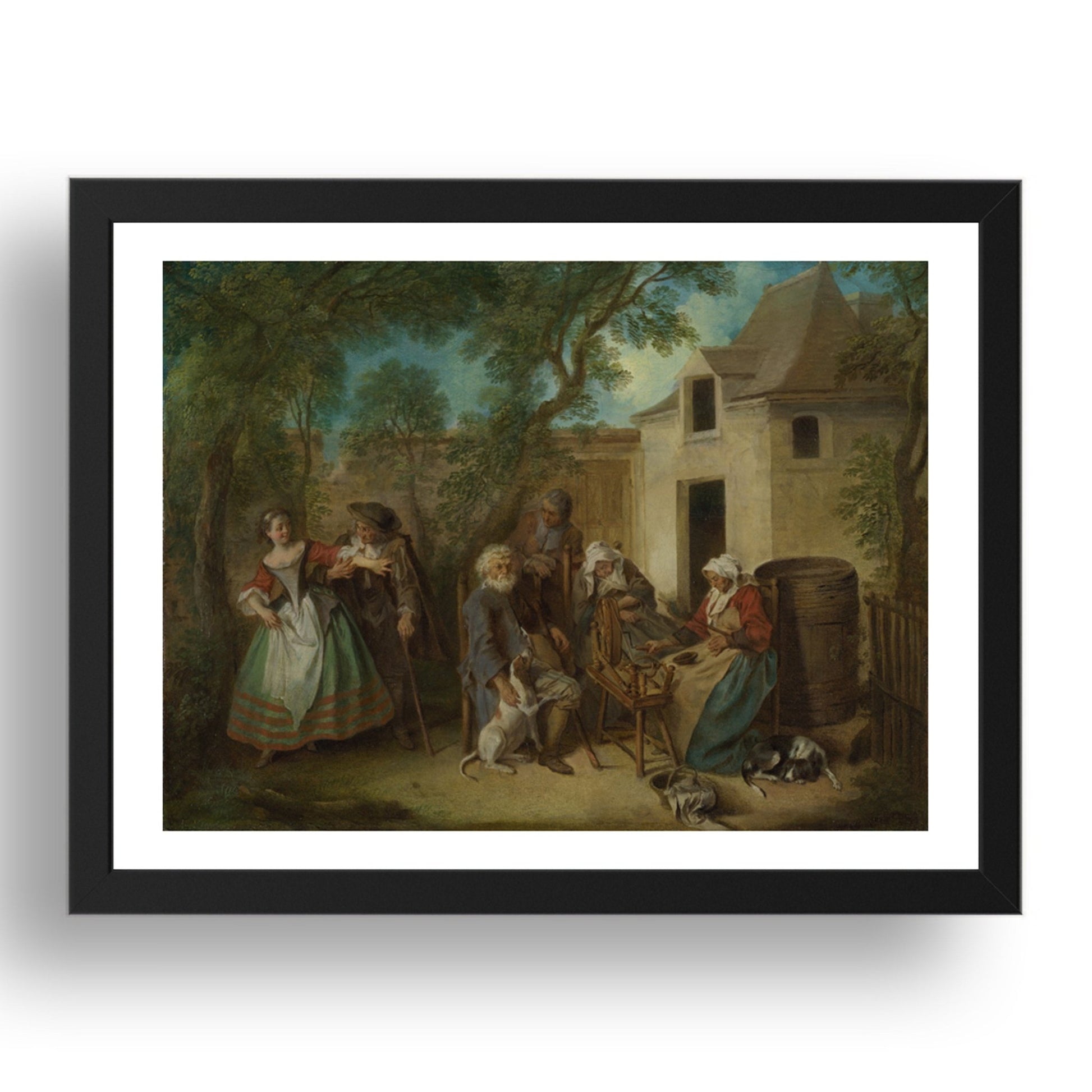 Nicolas Lancret: The Four Ages of Man: Old Age, Poster in 17x13"(A3) Frame