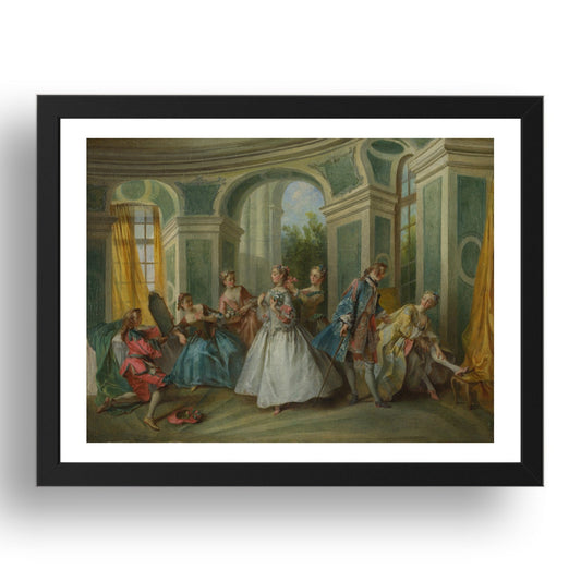 Nicolas Lancret: The Four Ages of Man: Youth, Poster in 17x13"(A3) Frame