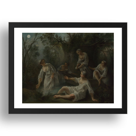 Nicolas Lancret: The Four Times of Day: Evening, Poster in 17x13"(A3) Frame