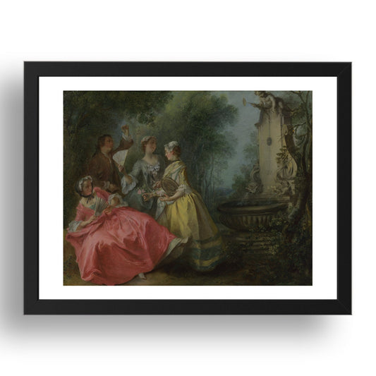 Nicolas Lancret: The Four Times of Day: Midday, Poster in 17x13"(A3) Frame