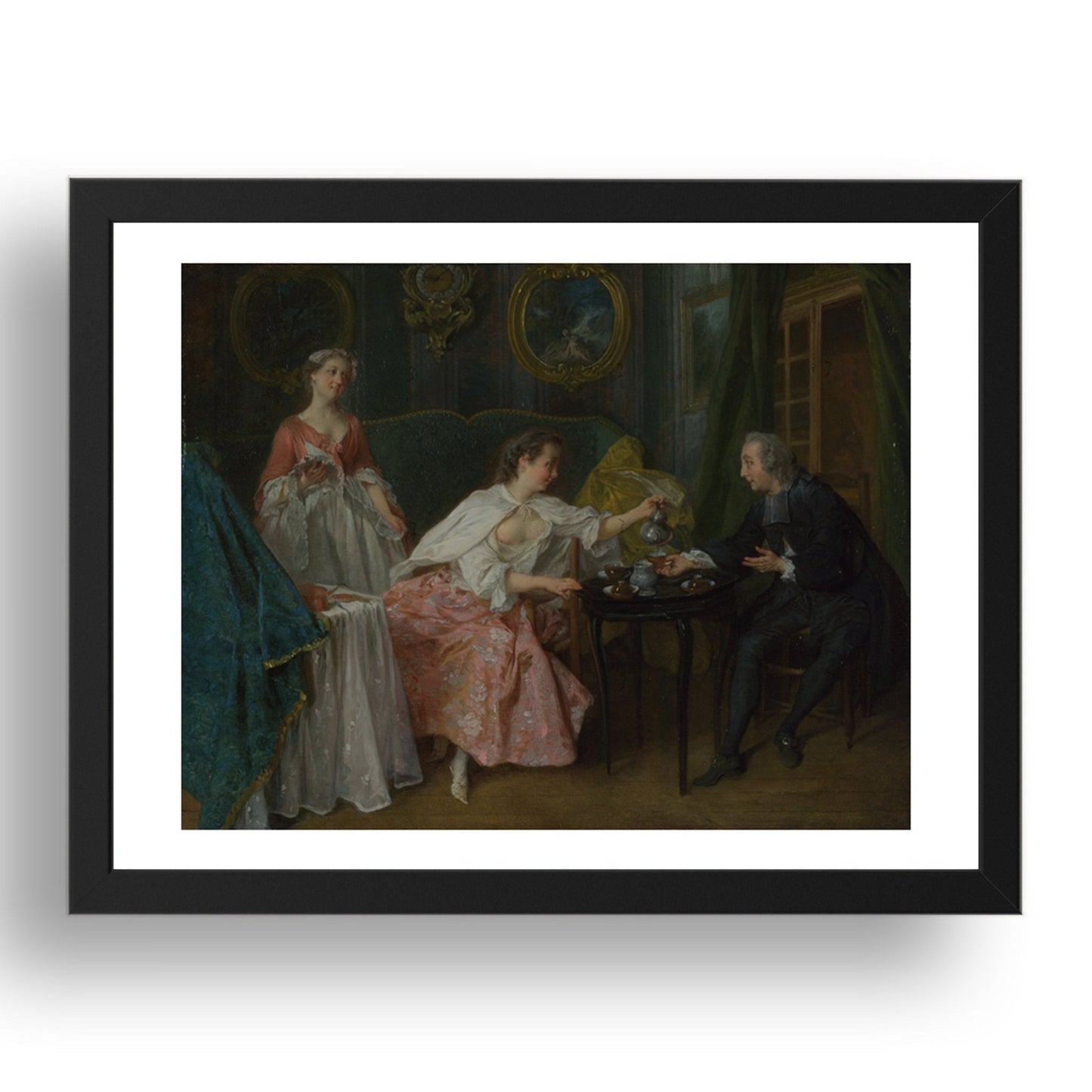 Nicolas Lancret: The Four Times of Day: Morning, Poster in 17x13"(A3) Frame