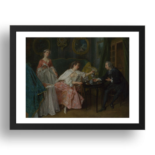 Nicolas Lancret: The Four Times of Day: Morning, Poster in 17x13"(A3) Frame