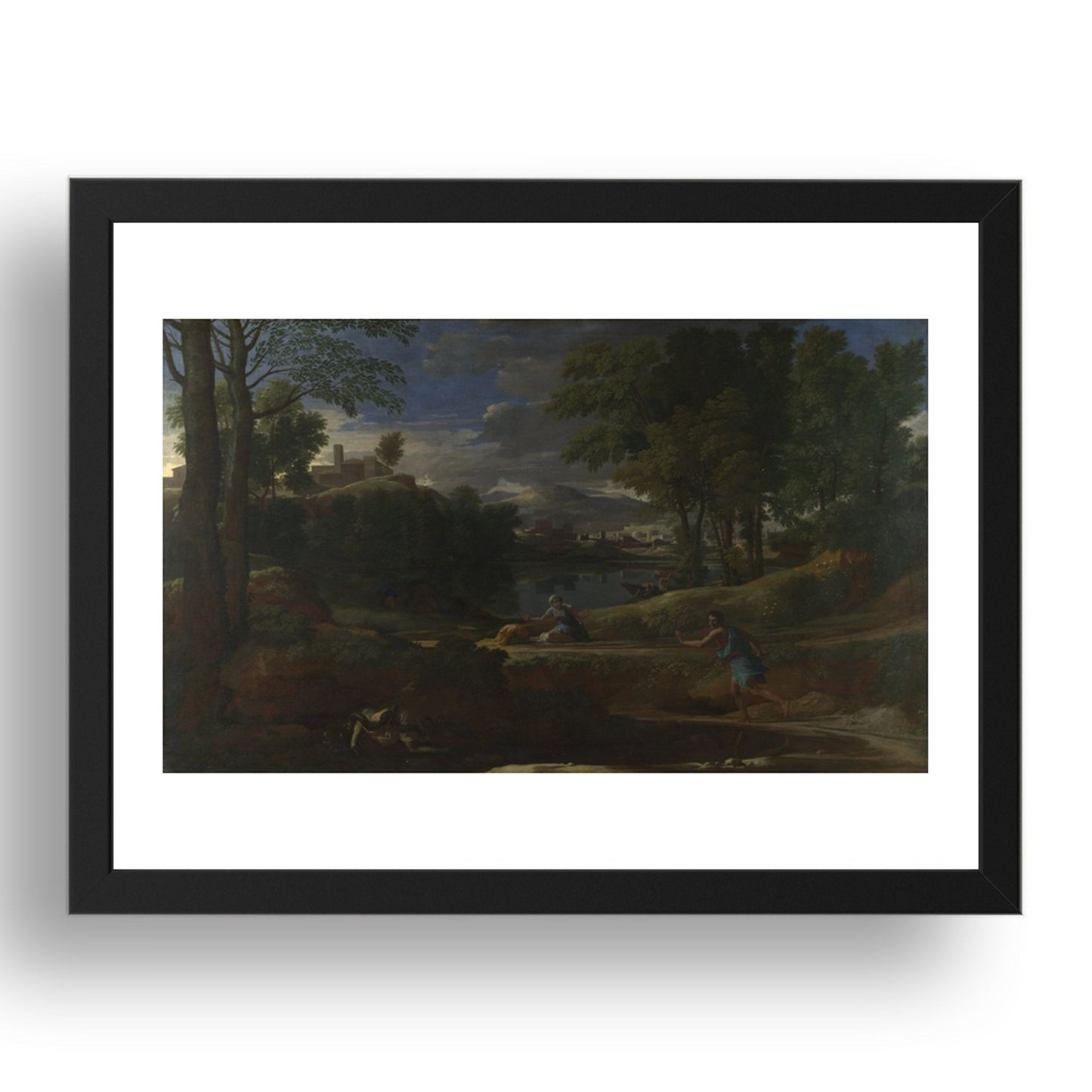 Nicolas Poussin: Landscape with a Man killed by a Snake, Poster in 17x13"(A3) Frame