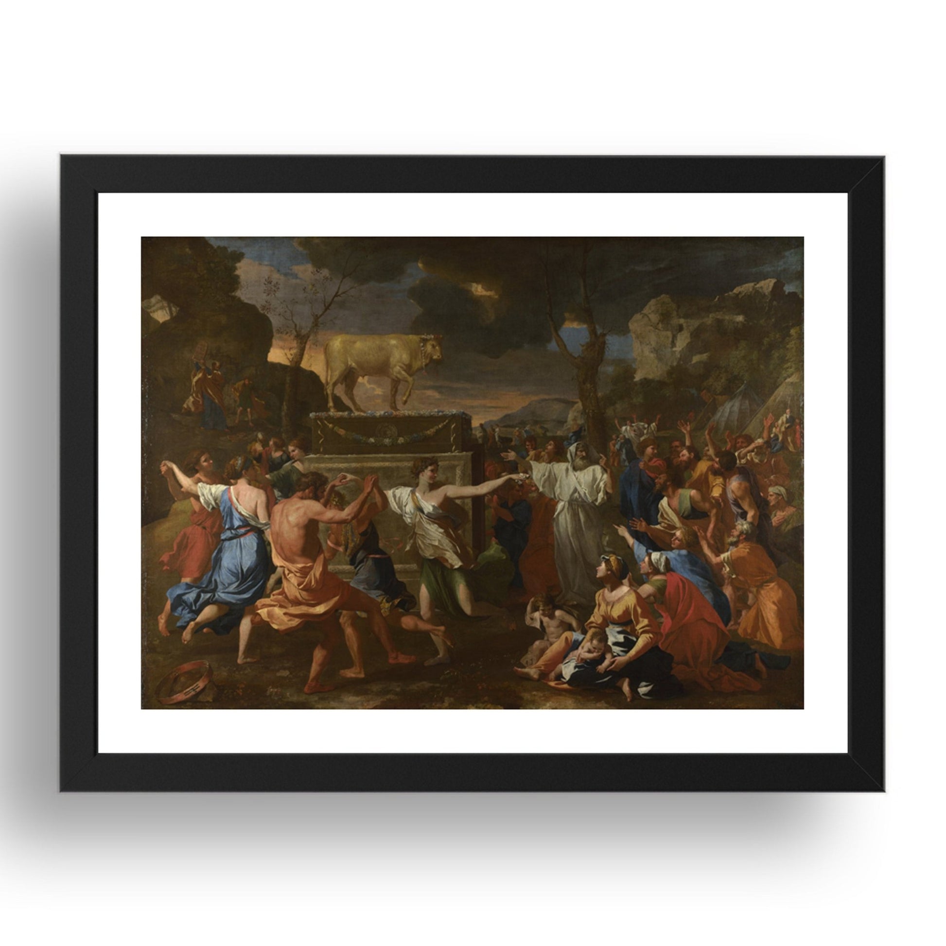 Nicolas Poussin: The Adoration of the Golden Calf, Poster in 17x13"(A3) Frame