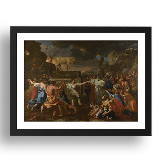 Nicolas Poussin: The Adoration of the Golden Calf, Poster in 17x13"(A3) Frame