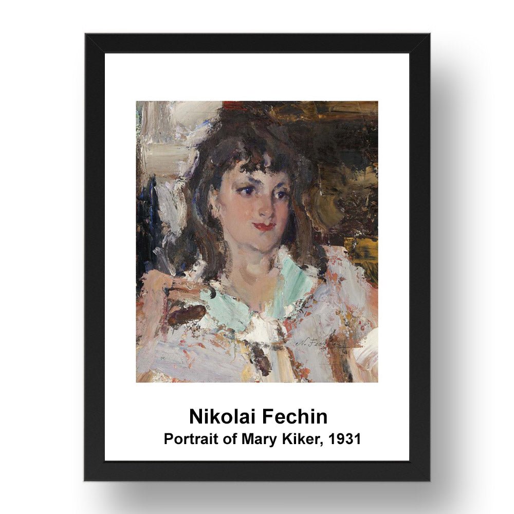 Nikolai Fechin: Portrait of Mary Kiker 1931, vintage impressionist artwork, 17x13"(A3) Frame