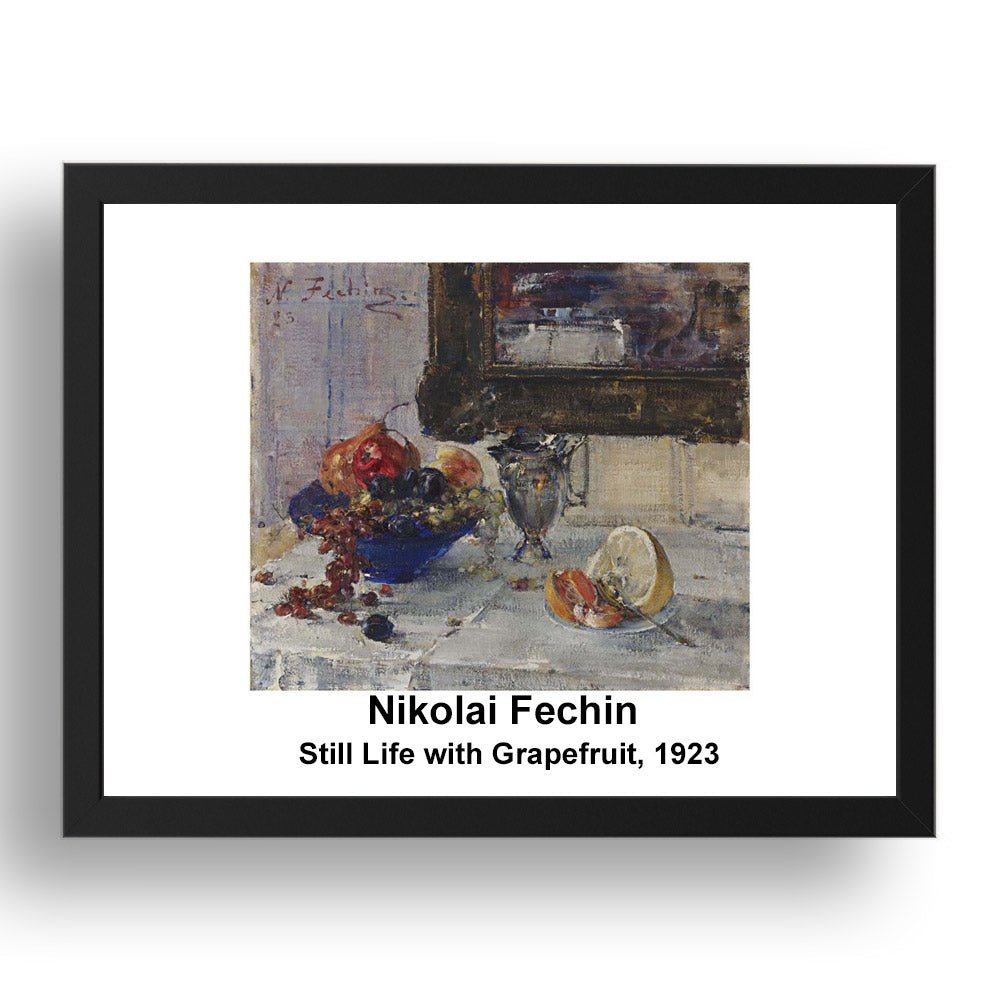 Nikolai Fechin: Still Life with Grapefruit 1923, vintage impressionist artwork, 17x13"(A3) Frame