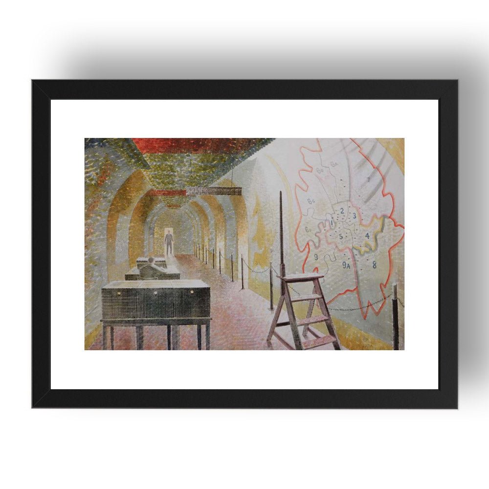 No1MapCorridor by Eric Ravilious, 17x13" Frame