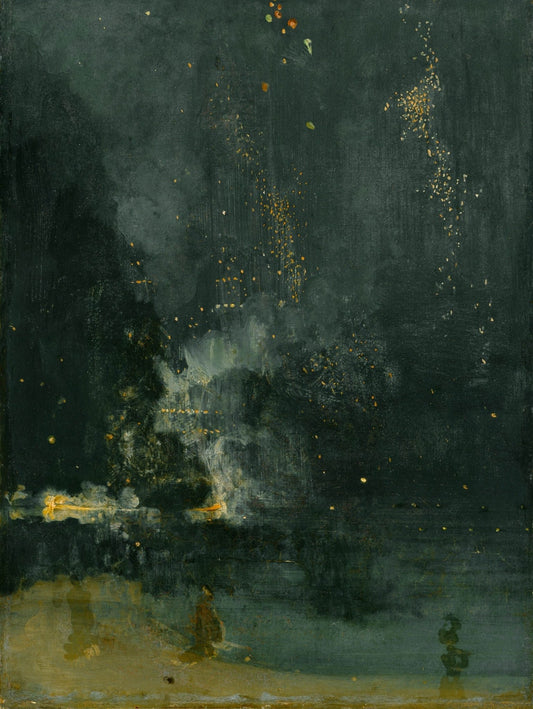 Nocturne in Black and Gold: The Falling Rocket by James McNeill Whistler, vintage art, modern poster print