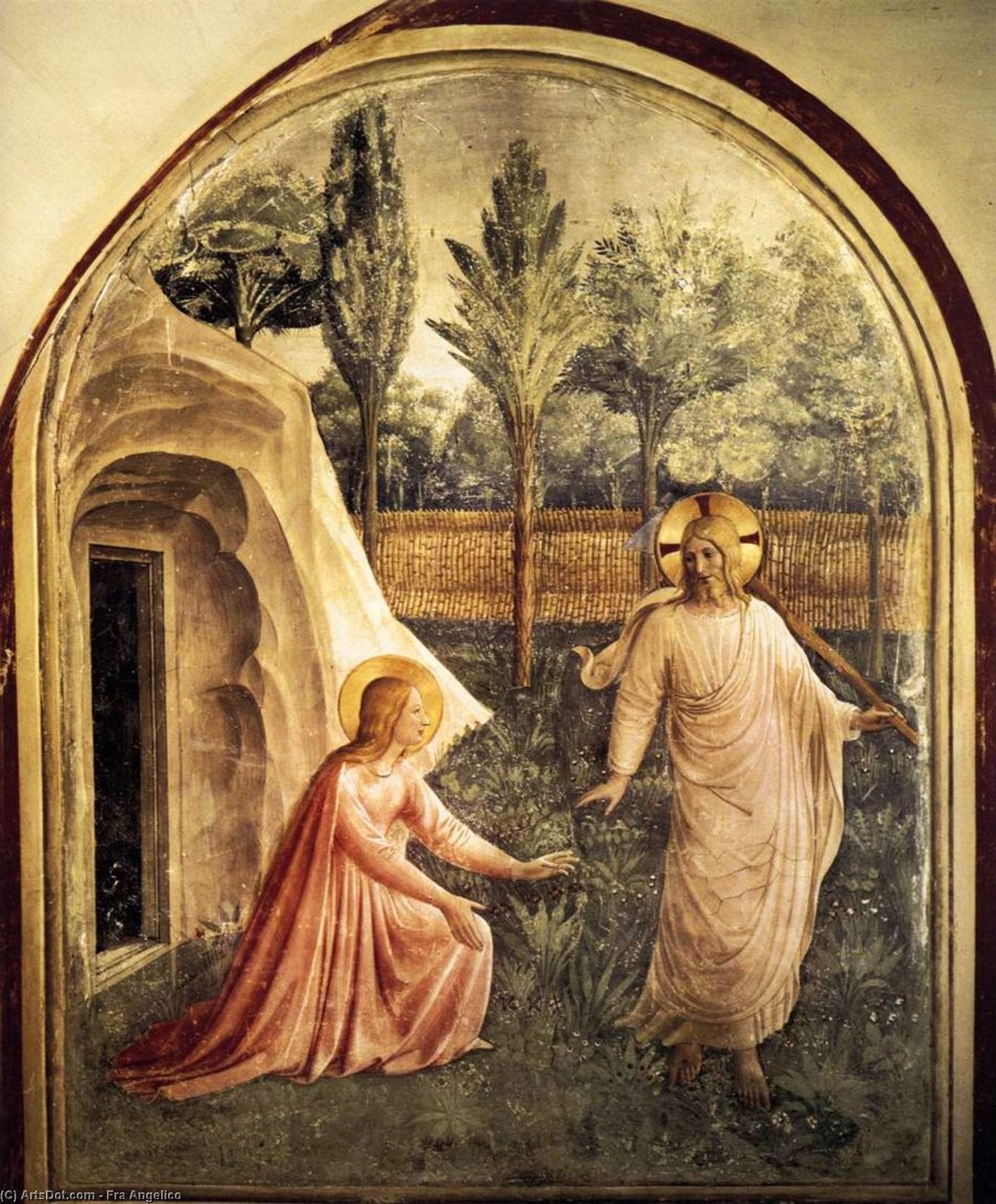 Noli Me Tangere by Fra Angelico, vintage art, modern poster print