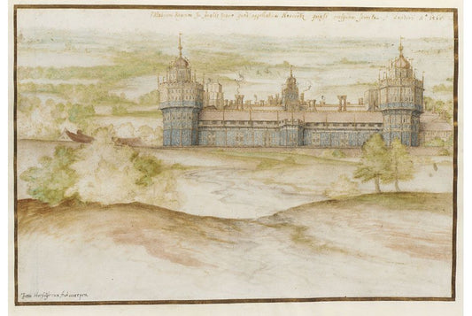 Nonsuch Palace,, vintage artwork by Joris Hoefnagel, A3 (16x12") Poster Print
