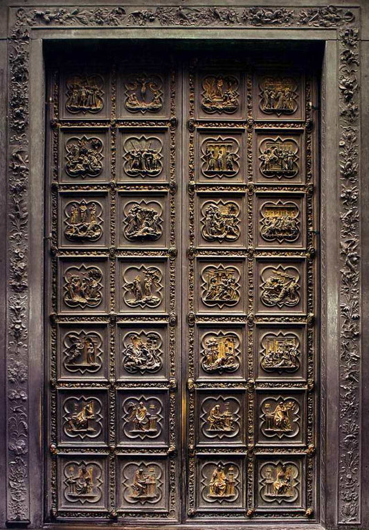 North Doors, vintage artwork by Lorenzo Ghiberti, A3 (16x12") Poster Print