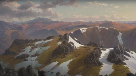 North-east View from the Northern Top of Mount Kosciuszko by Eugene von Guerard, vintage art, modern poster print