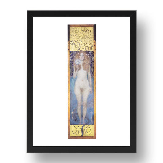 Nuda Veritas 1899 by Gustav Klimt, 17x13" Frame
