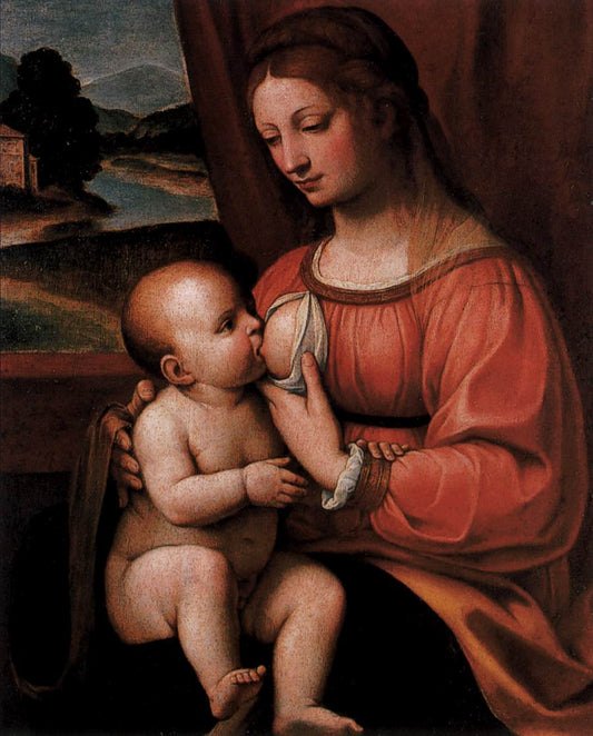 Nursing Madonna, vintage artwork by Bernardino Luini, A3 (16x12") Poster Print