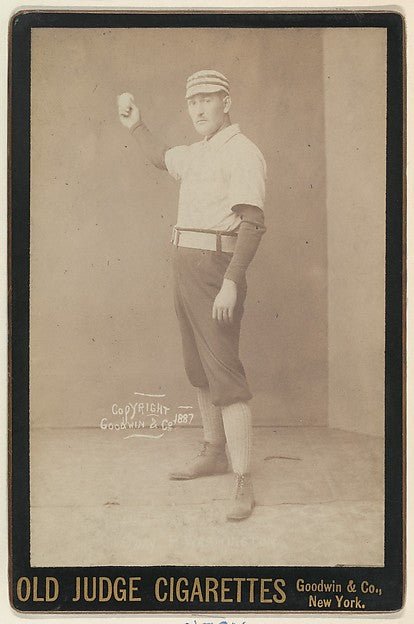 :O'Day Pitcher Washington from the series Old Judge Cigarettes 1887, vintage artwork, 16x12"(A3) Poster Print