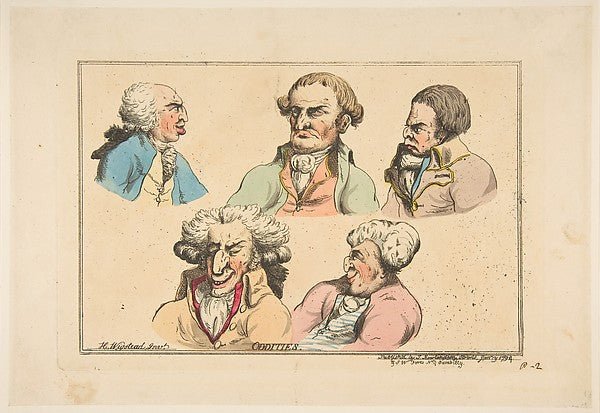 Oddities January 1794-Thomas Rowlandson,After Henry Wigstead , vintage art, A3 (16x12") Poster Print