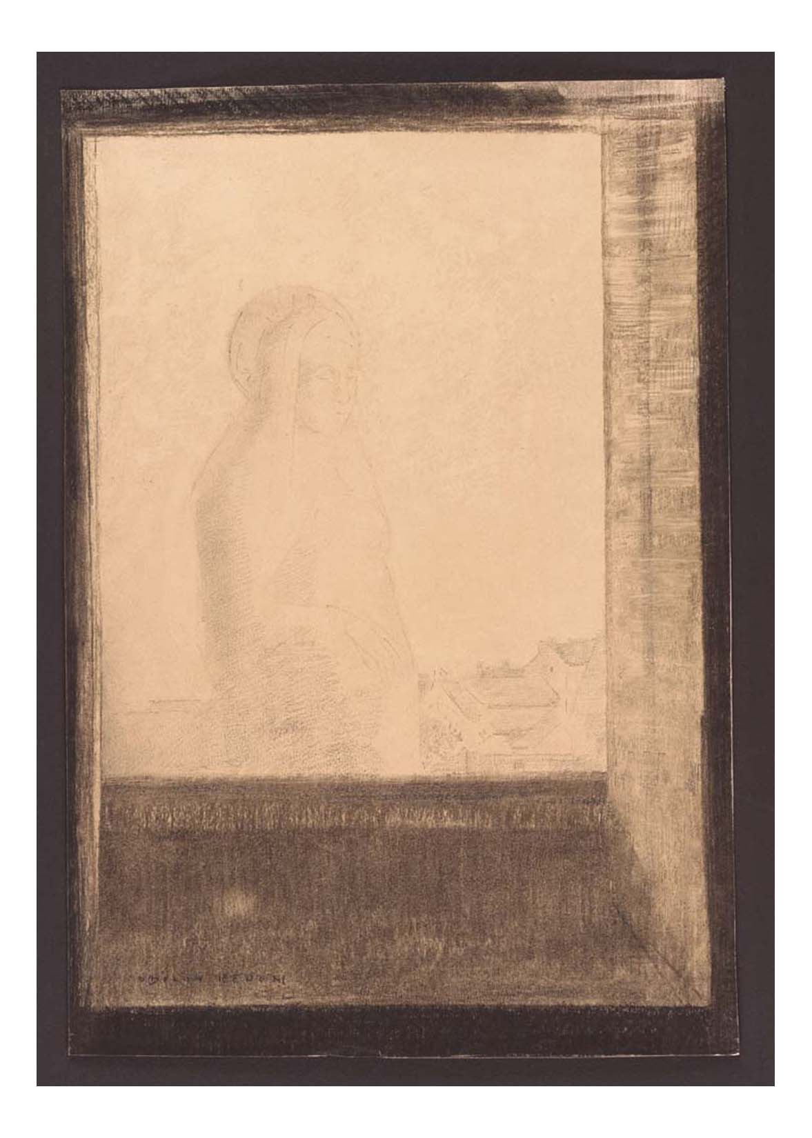 Odilon Redon - Apparition in the Window, 16x12" (A3) Poster Print