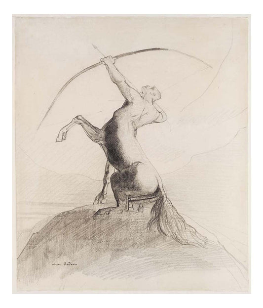 Odilon Redon - Centaur Aiming at the Clouds, 16x12" (A3) Poster Print