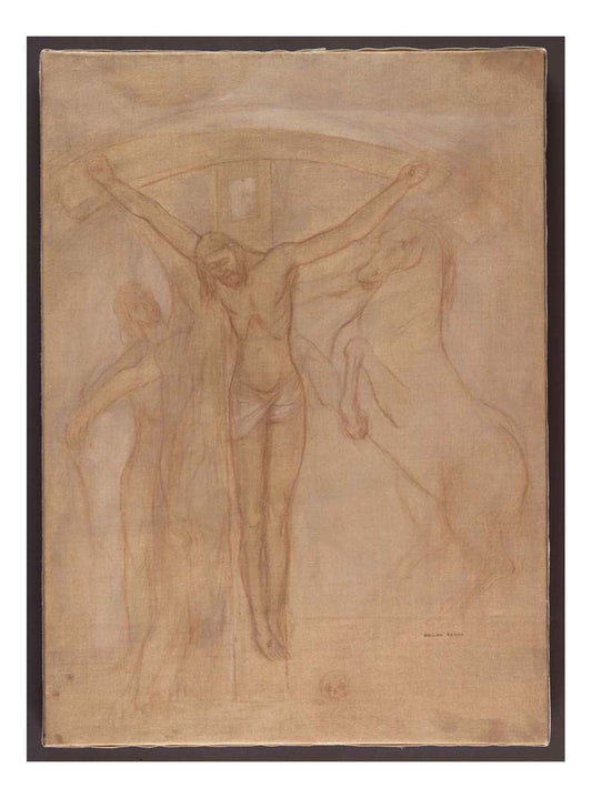 Odilon Redon - Christ on the Cross, 16x12" (A3) Poster Print