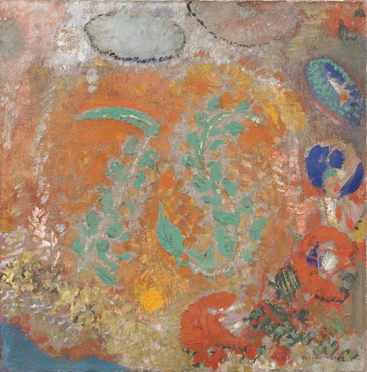 Odilon Redon - Composition Flowers without a Vase, vintage art, modern poster print