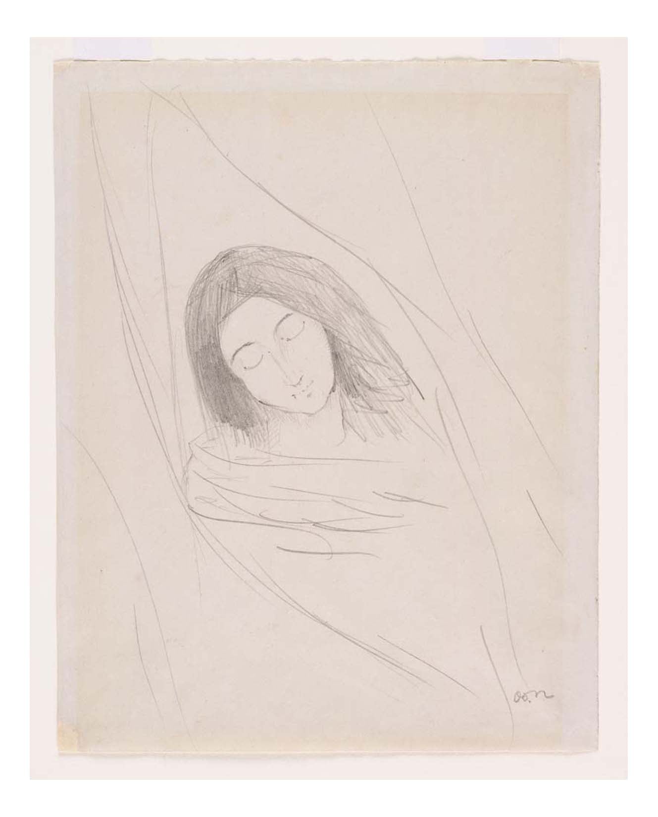 Odilon Redon - Head of a Young Girl, 16x12" (A3) Poster Print